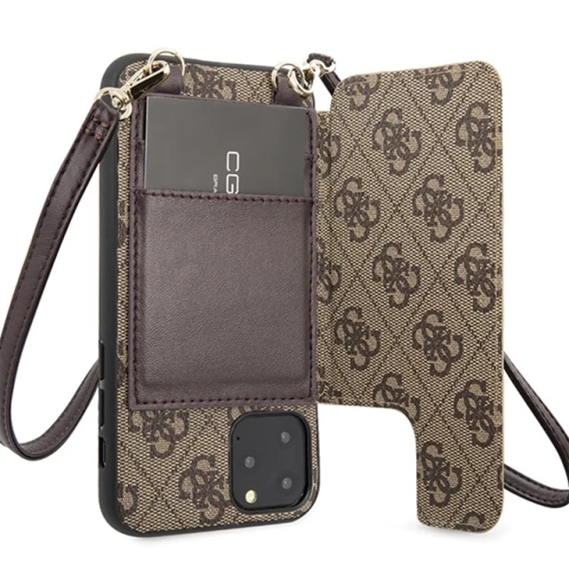 Чохол Guess 4G Crossbody Cardslot для iPhone 11 Pro Brown (GUHCN58CB4GB)