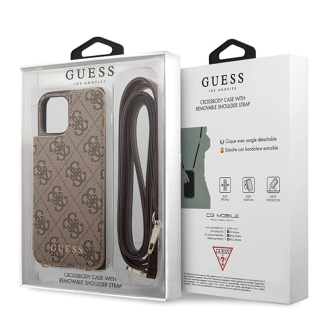 Чохол Guess 4G Crossbody Cardslot для iPhone 11 Pro Brown (GUHCN58CB4GB)