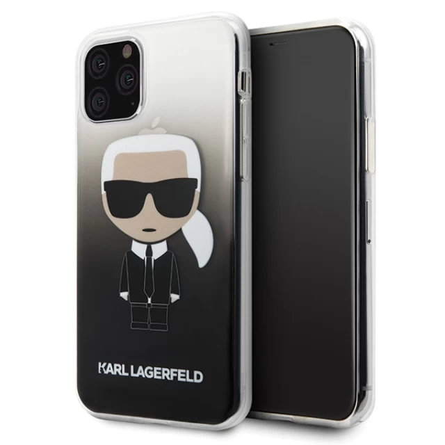 Чехол Karl Lagerfeld Gradient Ikonik Karl для iPhone 11 Pro Black (KLHCN58TRDFKBK)