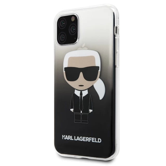 Чехол Karl Lagerfeld Gradient Ikonik Karl для iPhone 11 Pro Black (KLHCN58TRDFKBK)
