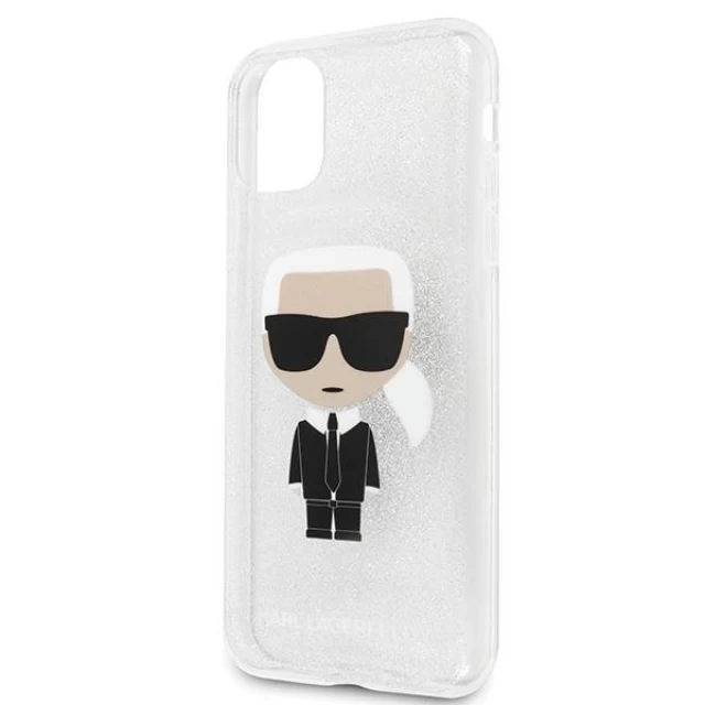 Чехол Karl Lagerfeld Iconic Karl для iPhone 11 Pro Max Silver (KLHCN65TPUTRIKSL)