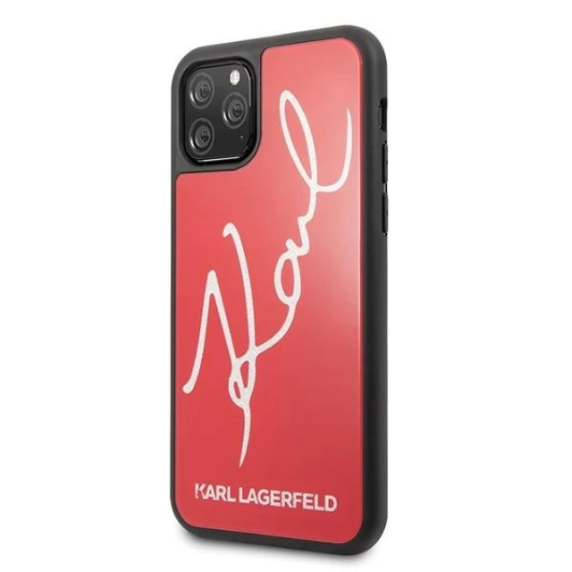 Чохол Karl Lagerfeld Signature Glitter для iPhone 11 Pro Red (KLHCN58DLKSRE)