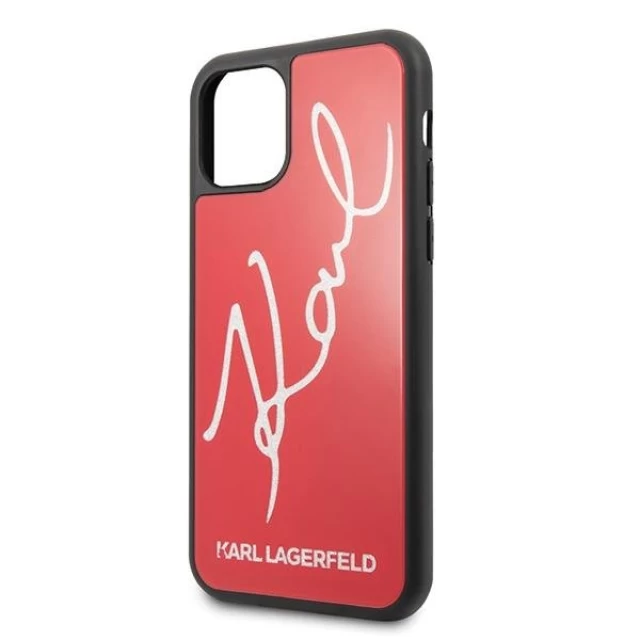 Чехол Karl Lagerfeld Signature Glitter для iPhone 11 Pro Red (KLHCN58DLKSRE)