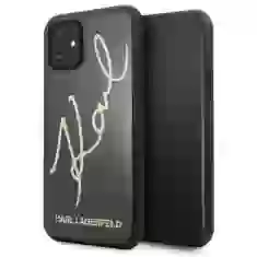 Чехол Karl Lagerfeld Signature Glitter для iPhone 11 Black (KLHCN61DLKSBK)