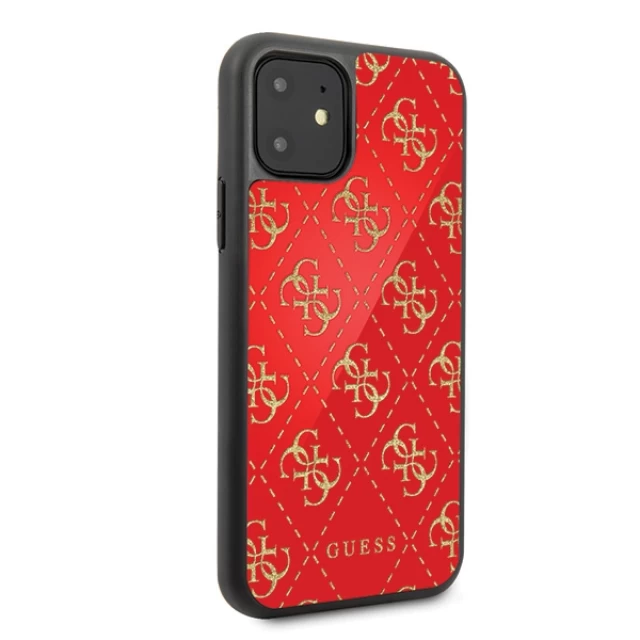 Чохол Guess 4G Double Layer Glitter для iPhone 11 Red (GUHCN614GGPRE)