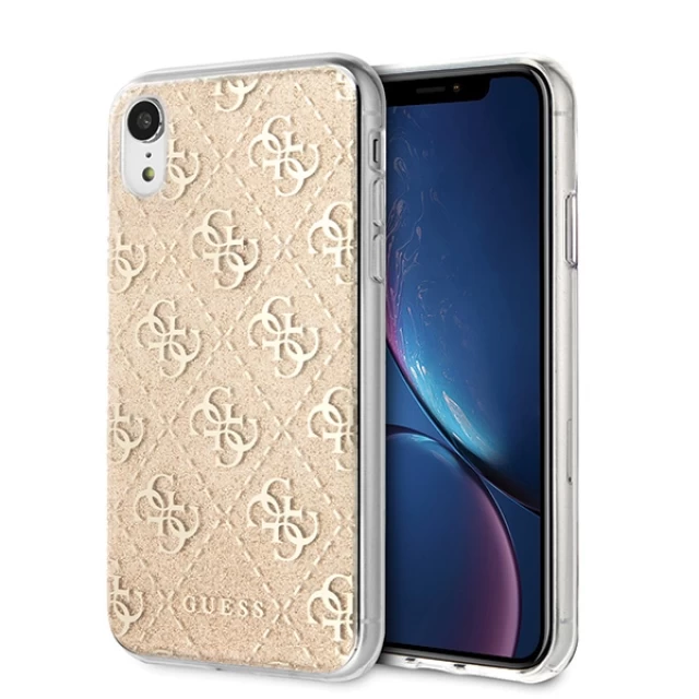 Чехол Guess 4G Glitter для iPhone XR Gold (GUHCI61PCU4GLGO)