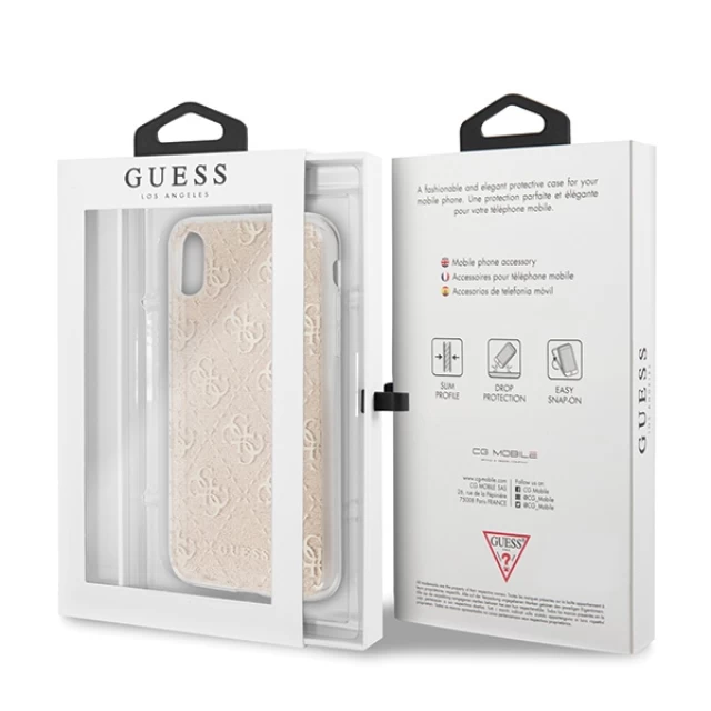 Чохол Guess 4G Glitter для iPhone XR Gold (GUHCI61PCU4GLGO)