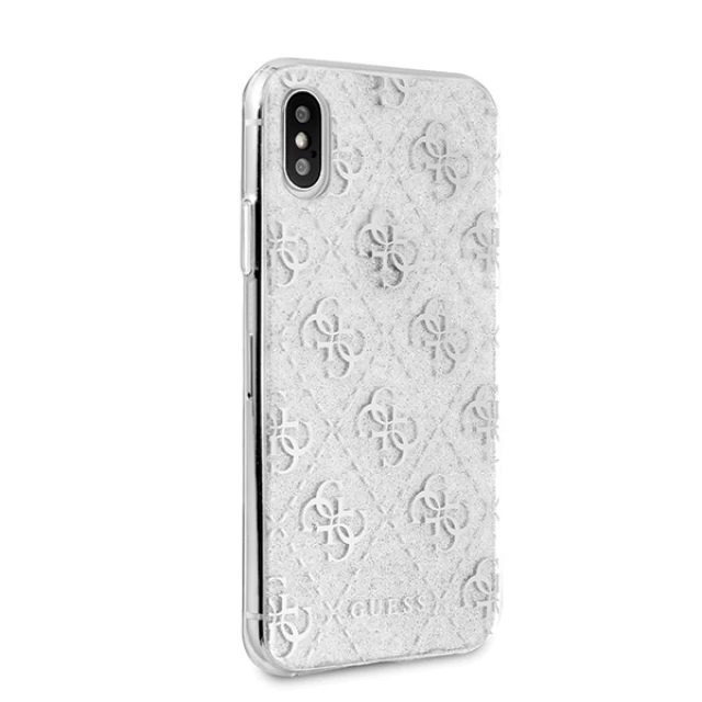 Чохол Guess 4G Glitter для iPhone X | XS Silver (GUHCPXPCU4GLSI)