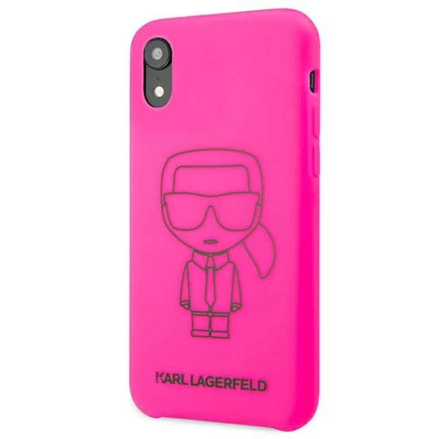 Чохол Karl Lagerfeld Ikonik Neon Outline для iPhone XR Pink (KLHCI61SILFLPI)