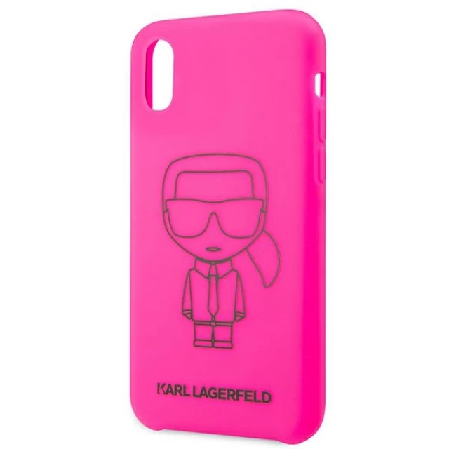 Чохол Karl Lagerfeld Ikonik Neon Outline для iPhone XR Pink (KLHCI61SILFLPI)