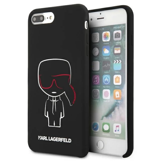 Чохол Karl Lagerfeld Silicone Karl Iconic для iPhone 7 | 8 Plus Black (KLHCI8LSLKCBK)
