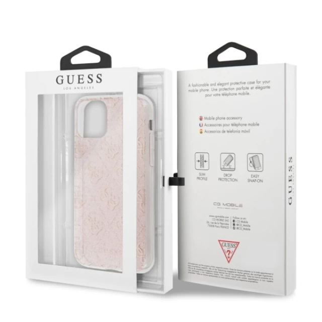 Чохол Guess 4G Glitter для iPhone 11 Pink (GUHCN61PCU4GLPI)