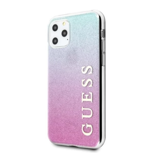 Чехол Guess Glitter Gradient для iPhone 11 Pro Pink/Blue (GUHCN58PCUGLPBL)