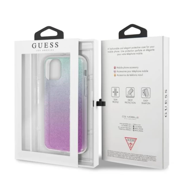 Чехол Guess Glitter Gradient для iPhone 11 Pro Pink/Blue (GUHCN58PCUGLPBL)