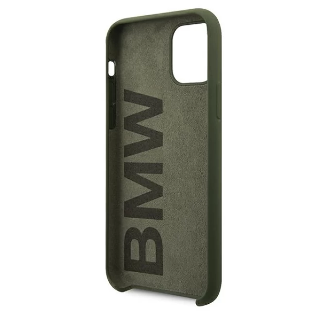 Чехол BMW для iPhone 11 Pro Silicone Metal Logo Midnight Green (BMHCN58SILMG)