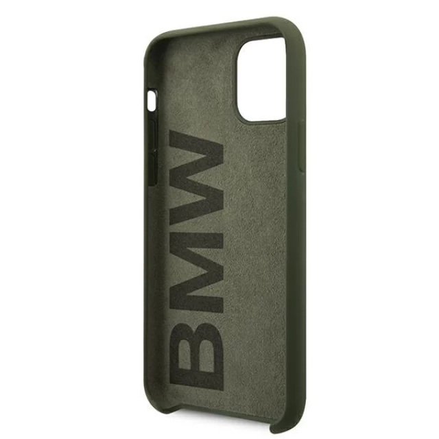 Чехол BMW для iPhone 11 Silicone Metal Logo Midnight Green (BMHCN61SILMG)