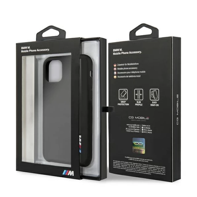 Чехол BMW для iPhone 11 Pro Silicone Vertical Stripe Black (BMHCN58SITLBK)