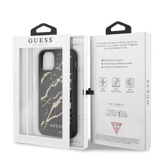 Чохол Guess Marble для iPhone 11 Pro Black (GUHCN58MGGBK)