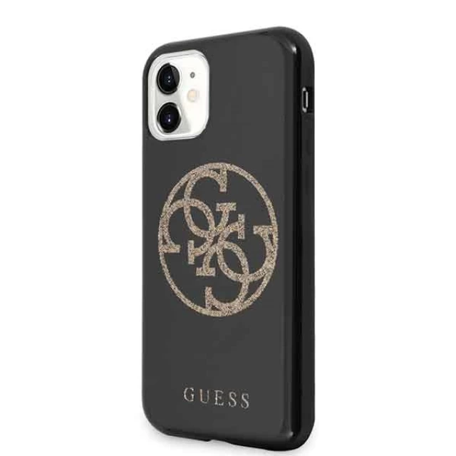 Чохол Guess Glitter 4G Circle Logo для iPhone 11 Black (GUHCN61TPUBKGLG)