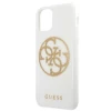 Чехол Guess Glitter 4G Circle Logo для iPhone 11 White (GUHCN61TPUWHGLG)