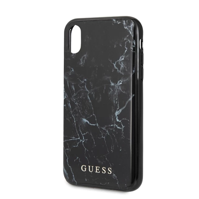 Чехол Guess Marble для iPhone XR Black (GUHCI61PCUMABK)