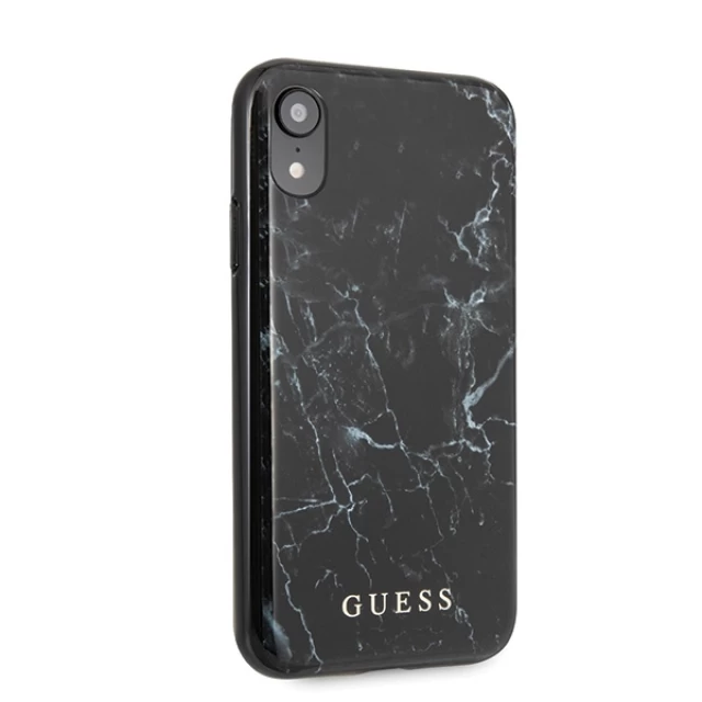 Чехол Guess Marble для iPhone XR Black (GUHCI61PCUMABK)