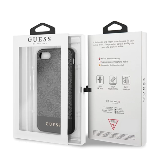 Чехол Guess 4G Stripe Collection для iPhone 7 | 8 | SE 2022/2020 Grey (GUHCI8G4GLGR)