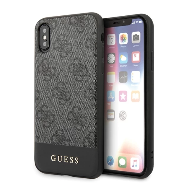 Чохол Guess 4G Stripe Collection для iPhone X | XS Grey (GUHCPXG4GLGR)