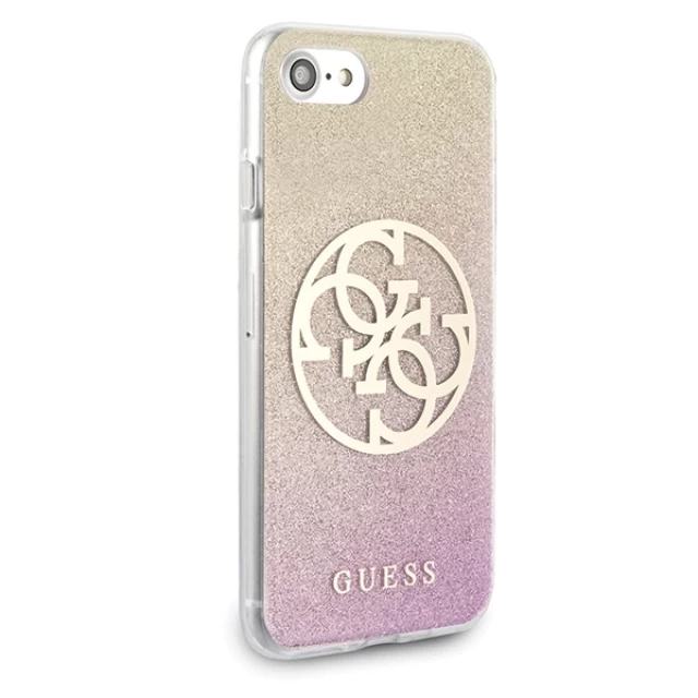 Чохол Guess Glitter Gradient 4G Circle Logo для iPhone 7 | 8 | SE 2022/2020 Rose Gold (GUHCI8PCUGLPGG)