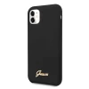 Чохол Guess Silicone Vintage Gold Logo для iPhone 11 Black (GUHCN61LSLMGBK)