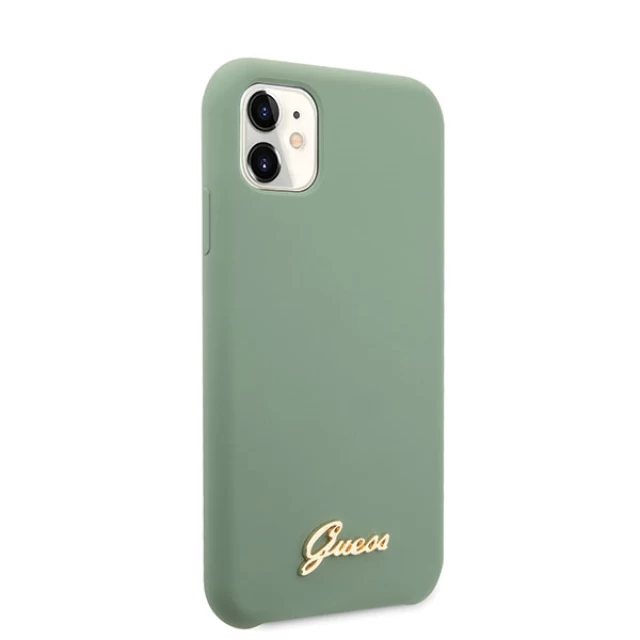 Чохол Guess Silicone Vintage Gold Logo для iPhone 11 Khaki (GUHCN61LSLMGKA)