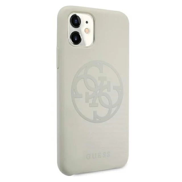 Чехол Guess Silicone 4G Tone On Tone для iPhone 11 White (GUHCN61LS4GLG)
