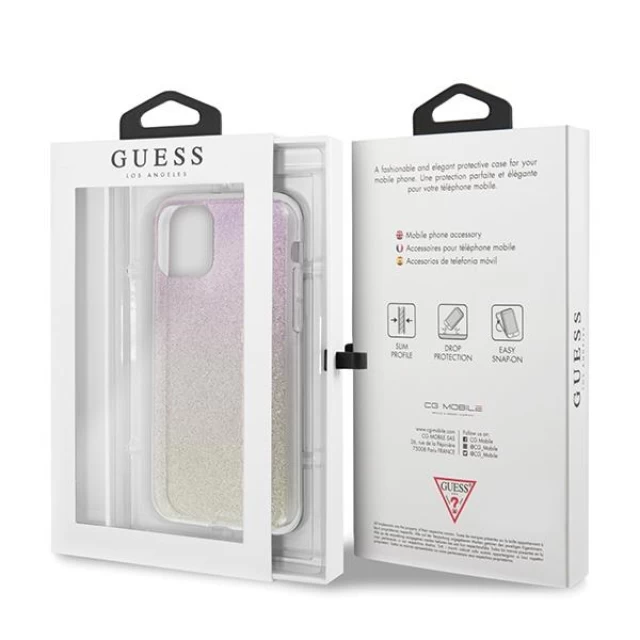 Чехол Guess Glitter Gradient для iPhone 11 Pro Max Pink (GUHCN65PCUGLGPI)