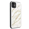 Чохол Guess Glitter Marble Glass для iPhone 11 White (GUHCN61MGGWH)