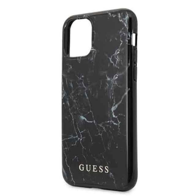 Чехол Guess Marble для iPhone 11 Black (GUHCN61PCUMABK)