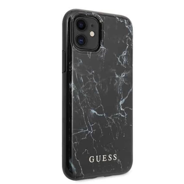 Чохол Guess Marble для iPhone 11 Black (GUHCN61PCUMABK)