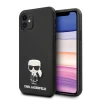 Чохол Karl Lagerfeld Saffiano Ikonik Metal для iPhone 11 Black (KLHCN61IKFBMBK)