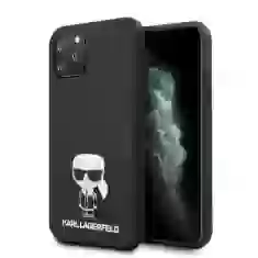 Чехол Karl Lagerfeld Saffiano Iconic Metal для iPhone 11 Pro Max Black (KLHCN65IKFBMBK)