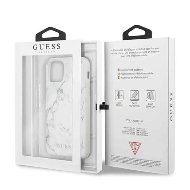 Чохол Guess Marble для iPhone 11 Pro White (GUHCN58PCUMAWH)