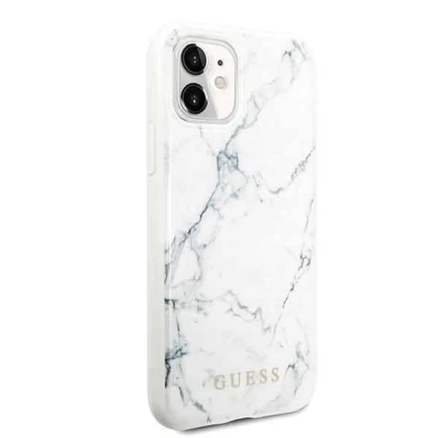 Чехол Guess Marble для iPhone 11 White (GUHCN61PCUMAWH)