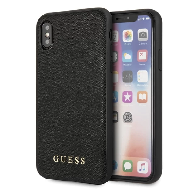 Чохол Guess Saffiano для iPhone XS Max Black (GUHCI65SLSABK)