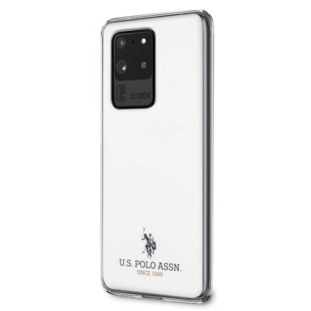 Чехол U.S. Polo Assn Shiny Big Logo для Samsung Galaxy S20 Ultra G988 White (USHCS69TPUWH)
