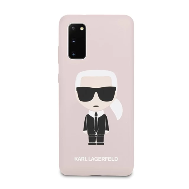 Чохол Karl Lagerfeld Fullbody Silicone Iconic для Samsung Galaxy S20 Light Pink (KLHCS62SLFKPI)