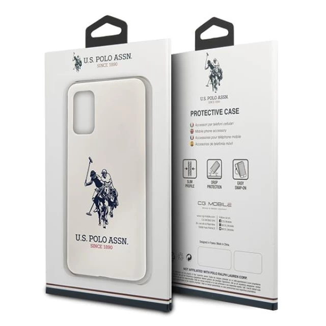 Чехол U.S. Polo Assn Silicone Collection для Samsung Galaxy S20+ G985 White (USHCS67SLHRWH)