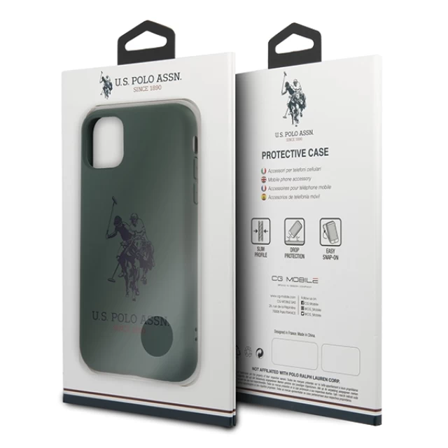 Чохол U.S. Polo Assn для iPhone 11 Silicone Collection Green (USHCN61SLHRGN)