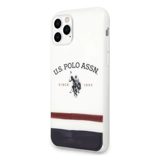 Чохол U.S. Polo Assn Tricolor Pattern Collection для iPhone 11 Pro White (USHCN58PCSTRB)