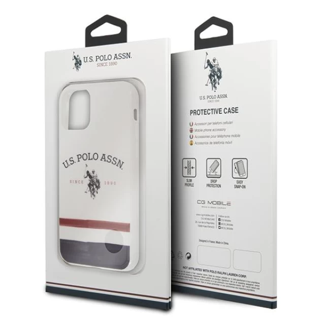 Чохол U.S. Polo Assn Tricolor Pattern Collection для iPhone 11 Pro White (USHCN58PCSTRB)