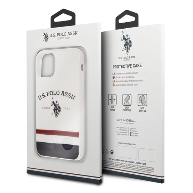Чохол U.S. Polo Assn для iPhone 11 Tricolor Pattern Collection White (USHCN61PCSTRB)