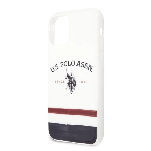 Чехол U.S. Polo Assn Tricolor Pattern Collection для iPhone 11 Pro Max White (USHCN65PCSTRB)