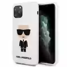 Чехол Karl Lagerfeld Silicone Iconic для iPhone 11 Pro Max White (KLHCN65SLFKWH)
